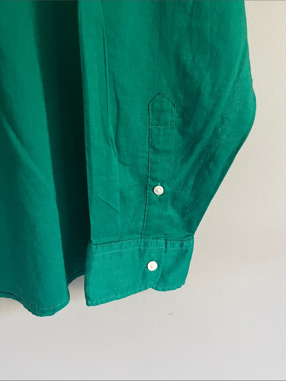 Zara men's button-down Kelly green Oxford cotton shirt size XL - Picture 5 of 11
